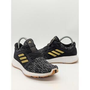 Women's Size 6.5 / Kids 5.5Y Adidas Edge Lux Bounce Black Gold Running Shoes